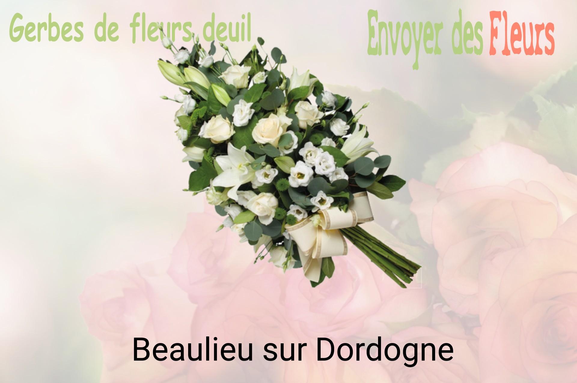 Gerbe de fleurs de deuil livrée à Beaulieu-sur-Dordogne